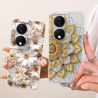Vỏ bảo vệ Camera cho Honor X7b CLK-LX1 / Honor 90 Smart CLK-LX3 / Play 8T / Play 80 Plus Vỏ mềm hình hoa thanh lịch