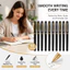 BEABOUT 10 Bút Gel, Bút Gel Đen Dung Tích Lớn Mực Đen, Văn Phòng Phẩm Sinh Viên Chất Lượng 1.0mm Đầu Chữ Ký Bút Nạp Lại Văn Phòng Kinh Doanh