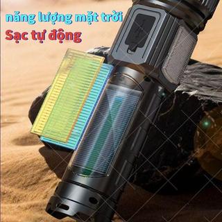 COD Đèn pin năng lượng mặt trời bốn nguồn sáng Đèn pin lớn Laser trắng Đèn pha siêu sáng Đèn làm việc di động ngoài trời