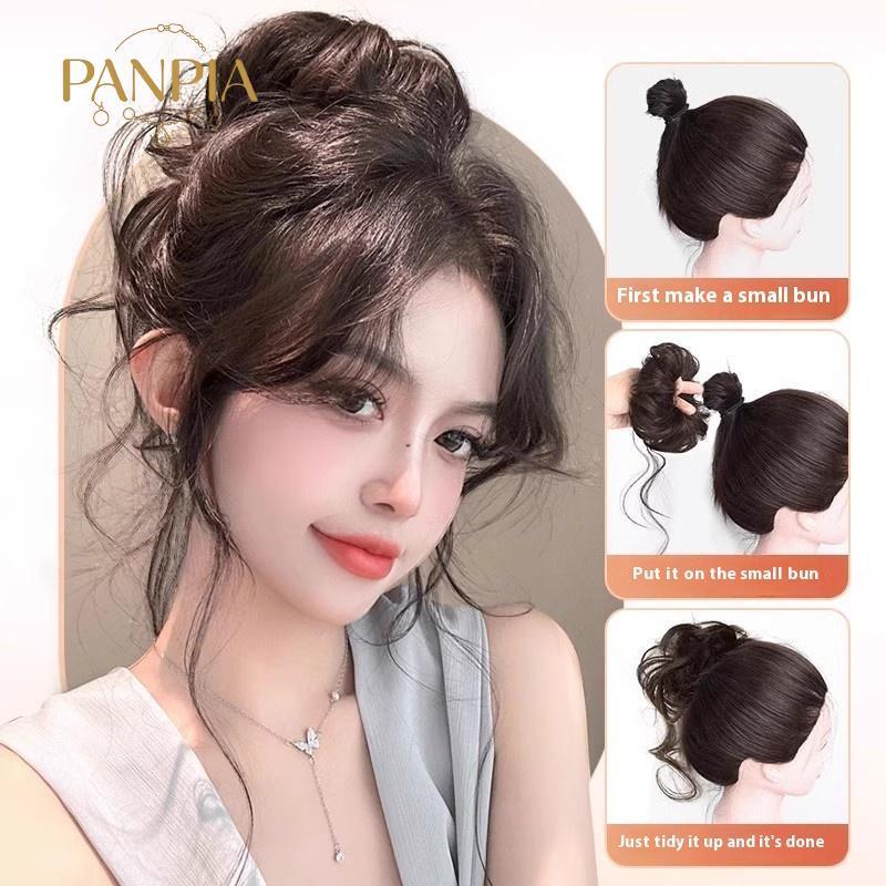 PNPIA- Dây Buộc Tóc Phong Cách Mới Và Pas Tóc Giả Lông Tơ Bun Phụ Kiện Tóc Bun Thấp Dây Buộc Tóc Cho Nữ Phần Mở Rộng Tóc Và Tóc Giả