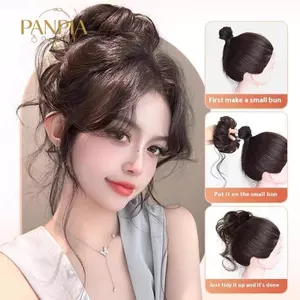 PNPIA- Dây Buộc Tóc Phong Cách Mới Và Pas Tóc Giả Lông Tơ Bun Phụ Kiện Tóc Bun Thấp Dây Buộc Tóc Cho Nữ Phần Mở Rộng Tóc Và Tóc Giả