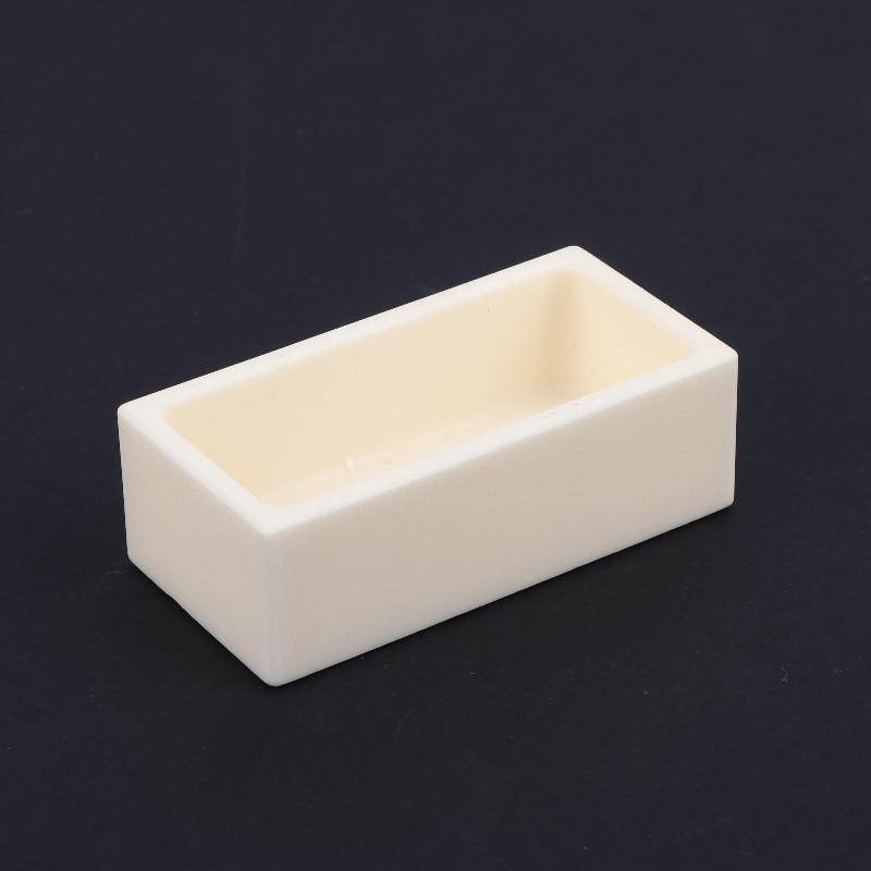 JINHF 99% Alumina Gốm Vuông Crucible Nhiệt Độ Cao Bền Cho Kim Loại Smelting HOT