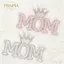 PNPIA- Mẹ Thư Ngọc Trai Vương Miện Miếng Dán May Trên Kim Cương Giả Đính Huy Hiệu Bảng Chữ Cái Thêu Cho DIY Quần Áo Túi Mũ Trang Trí