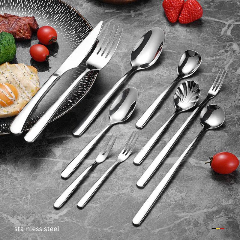 Thìa Ăn Kem Inox 304 Elegant 15cm Cao Cấp – Thìa Dessert, Tráng Miệng Sáng Bóng Sang Trọng | 343