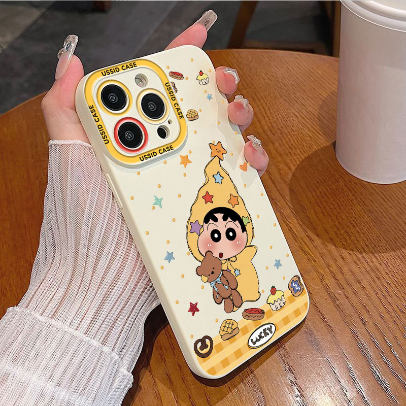 Ốp lưng iPhone silicon mềm Crayon Shin-chan họa tiết bảo vệ máy ảnh -iP7/8/X/XS/XR/11/12/13/14/15/16/17/Plus/Air/Pro/Max