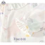 Bộ đồ Cotton nguyên chất cho bé / Bộ áo liền quần dài tay thoáng khí thoải mái