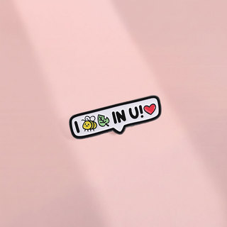 'I Bee Leaf in You 'Pun Men Trâm Cài Hình Lá Ong Sáng Tạo Dễ Thương Huy Hiệu Văn Bản Ba Lô Thú Vị Phụ Kiện Quà Tặng Cho Bạn Bè
