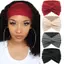 Băng Đô Quấn Tóc Co Giãn Rộng Pilates Tập Yoga Chạy Xe Đạp Băng Đô Quấn Mồ Hôi Turban Trang Điểm Tóc Vòng Trang Điểm Headwrap Dành Cho Nữ Mới