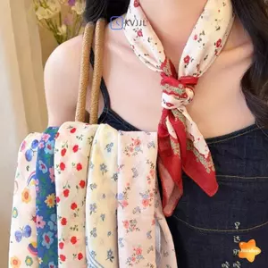 Khăn quàng đầu in hoa nhẹ dành cho nữ thoáng khí mùa hè Khăn lau mềm mại thoải mái cho bãi biển Sử dụng ngoài trời mới