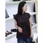 Áo sơ mi nhỏ không tay in màu tím độc đáo của Trung Quốc mùa hè Phong cách mới phù hợp với mọi phong cách thoải mái Áo sơ mi khí chất giảm tuổi