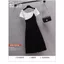 Mùa hè Phong cách mới Thời trang Plus Size Quần áo nữ Fat Sister Slimmer Look Fake Two-Piece Split Dress Tay ngắn