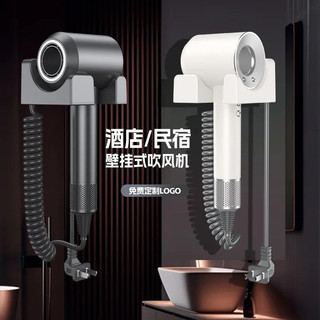 Máy Sấy Tóc Treo Tường Khách Sạn Tốc Độ Cao 1600W - Không Khoan Tường, Chăm Sóc Tóc I-on Âm, 13 Chế Độ Gió & Nhiệt, Sang Trọng GMGW