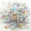 HNKMP 50 Chiếc 7x13mm Thay Đổi Dần dần Acrylic Bellflower Hạt Mũ Trang Sức Phát Hiện Quyến Rũ Vòng Tay Miếng Đệm Hạt Để Làm Đồ Trang Sức.