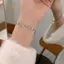 PNPIA- Màu Bạc Ngọt Ngào Lấp Lánh Zircon Vòng Tay Trái Tim Bé Gái Chuỗi Trái Tim Tinh Tế