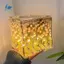 DIY Tulips Gương Cube Đèn Ngủ Phòng Trang Trí Trang Trí Chất Liệu Thủ Công Gói Trang Trí Bàn Làm Việc C
