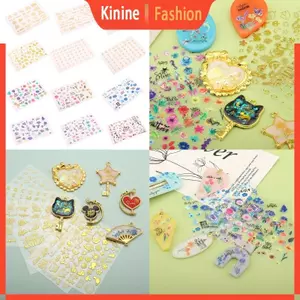 KIN Pha Lê Epoxy UV Keo Tự Làm Dán Phụ Kiện Trang Sức Hoa Động Vật Tiếng Anh Phước Lành Chữ Số Dán Cho G