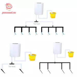 Bộ dụng cụ tưới nhỏ giọt PWSSEND Hoa Hệ thống tưới nước tự động trong nhà có thể sạc lại