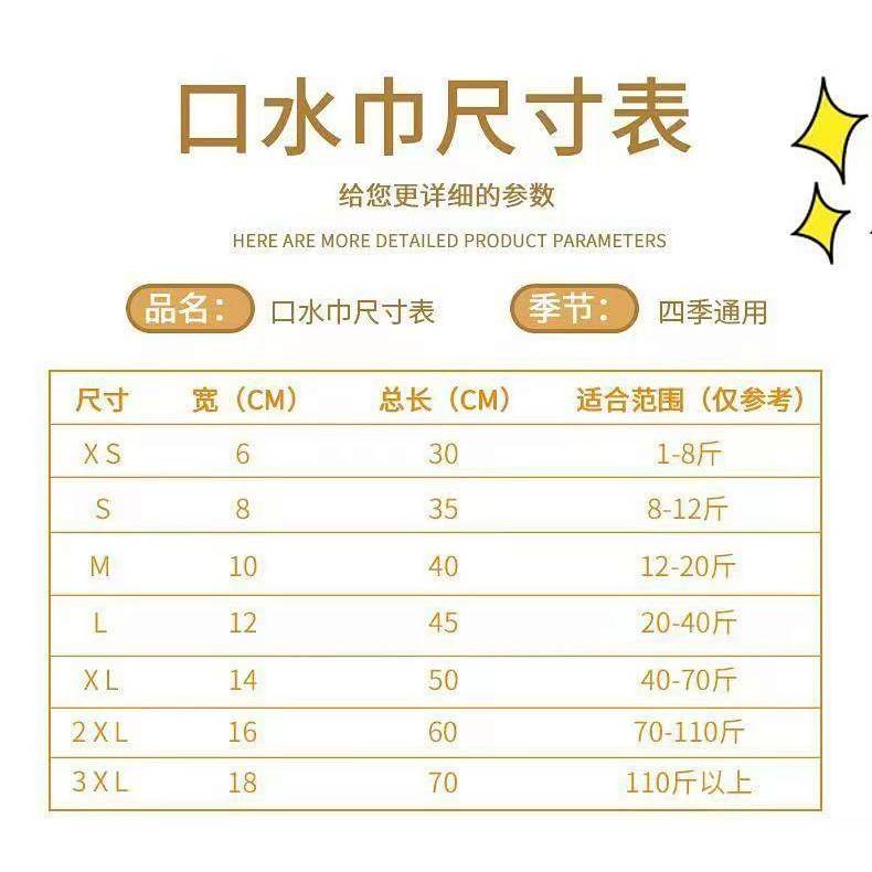 Mùa Xuân Mùa Hè Phong Cách Mới Hoạt Hình Yếm Samoyed Vàng Retriever Chó Mùa Xuân 2026 Thú Cưng Chó Tròn Túi Nước Bọt Khăn Trang Trí