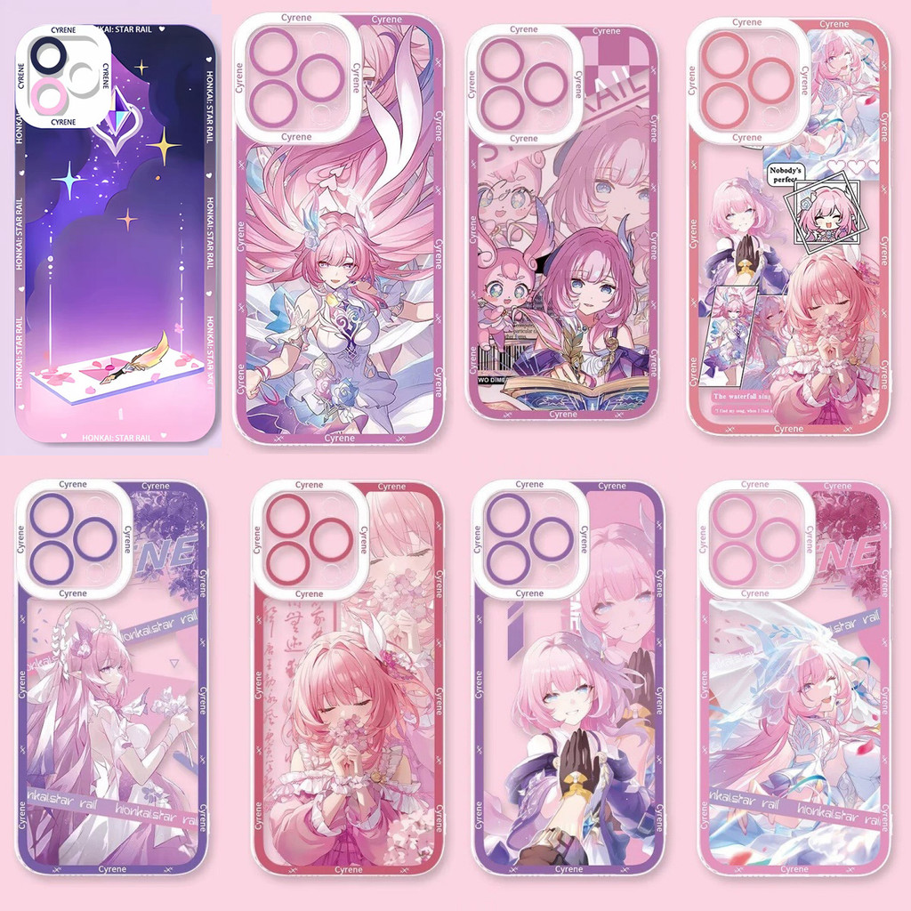 Honkai Star Rail Cyrene Vỏ Cho Iphone 11 12 13 14 15 16 Pro Max XR XS Max Ốp Lưng Silicon Dễ Thương Họa Tiết Mềm TPU Trong Suốt