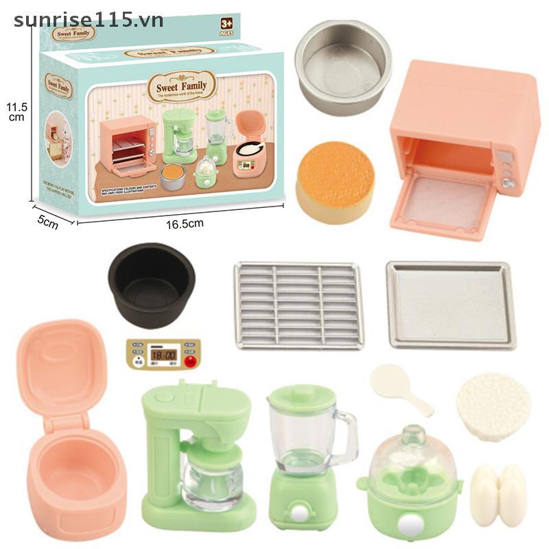 SRVN 1 Bộ 1: 12 Nhà Búp Bê Bếp Cơm Thu Nhỏ Lò Vi Sóng Máy Trái Cây Máy Hấp Trứng Đồ Dùng Nhà Bếp Mô Hình Trang Trí Nhà Búp Bê Phụ Kiện.