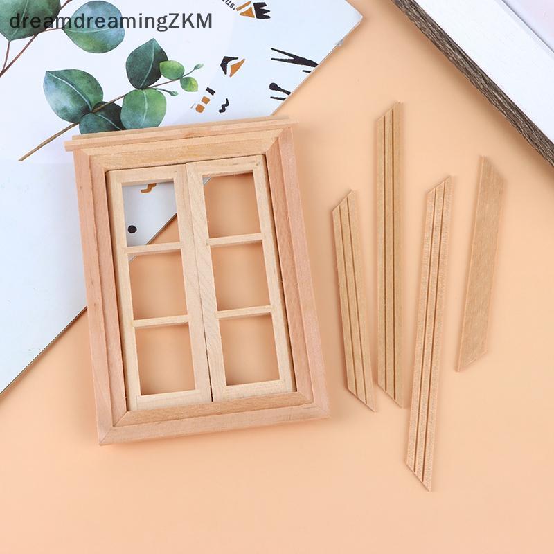 [dreamdreaming] 1 Bộ 1: 12 Nhà Búp Bê Khung Cửa Sổ Không Sơn Thu Nhỏ 6 Chảo Nội Thất Cửa Sổ Mô Hình Trang Trí Nhà Búp Bê Phụ Kiện [zkm]