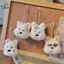 West Highland Terrier Puppy Móc khóa Túi búp bê nhồi bông mềm mại sang trọng dễ thương Vòng chìa khóa Mặt dây chuyền nữ Quà tặng sinh nhật cho bé gái [Mina]