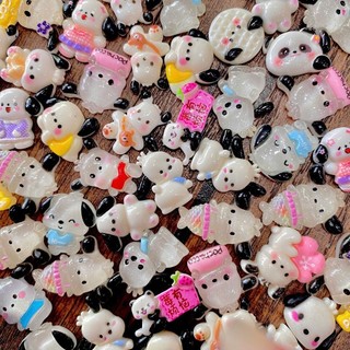 Set 10 sticker charm chó Pochacco ngẫu nhiên, charm 3d đá cưng phụ kiện trang trí dép