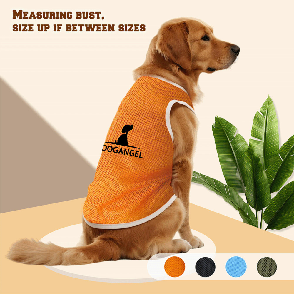 Áo vest lưới chó lớn 3XL-6XL, chân chó, in xương chó, phong cách chui đầu, có 4 màu, thoải mái và thoáng khí, có thể giặt được bằng máy, thích hợp cho tất cả chó lớn