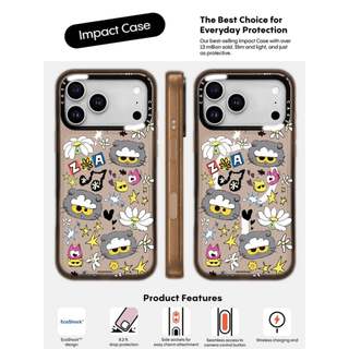 CASECASE X ZO & FRIENDS Sticker Case Brown Clear Hard Từ Hút Tác Động Dành Cho Apple IPhone 13 14 15 16 17 Pro Max Có Hộp