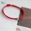 Springevenstar Bốn Lá Cỏ Ba Lá Dây Mini Vòng Tay Luy Đỏ Handmade Dây Charm Vòng Tay Springevenstar