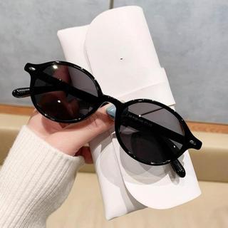 Kính Mát Màu Nâu Hình Bầu Dục Retro Nhỏ Mùa Hè Sắc Thái Cho Nam Nữ Chống Tia UV Kính Mắt Bảo Vệ Tia UV Quà Tặng Ngoài Trời