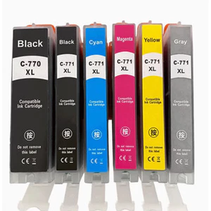 Áp dụng cho Canon TS5070 TS6070 TS8070 TS9070 Máy in ảnh in phun màu Hộp mực Hộp mực Canon PGI-770XL CLI-771 Hộp mực