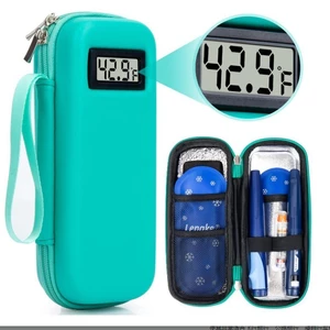 Thắt lưng tủ lạnh Insulin Hiển thị nhiệt độ Đai vali thuốc làm lạnh