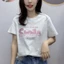 Thời trang mới tay ngắn chữ cổ tròn mùa hè áo thun mới dáng rộng thường ngày giảm béo cho nữ