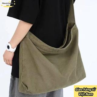 [Vận chuyển nhanh] Túi đeo vai HAVENLYCO, Messenger đa năng dung tích lớn, Tote du lịch vải Canvas thời trang, dành cho học sinh