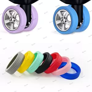 PYCOU 4 / 8 Cái / bộ Bảo Vệ Bánh Xe Hành Lý, Với Âm Thanh Im Lặng Giảm Bánh Xe Mang Hành Lý Du Lịch Bánh Xe, Bánh Xe Tiếng Ồn Bảo Vệ Bao Phụ Kiện Hộp Xe Đẩy Bánh Bao