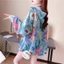 Áo khoác chống nắng hoa nhẹ dành cho nữ, dáng rộng vừa vặn, cỡ lớn, thoáng khí, có mũ trùm đầu