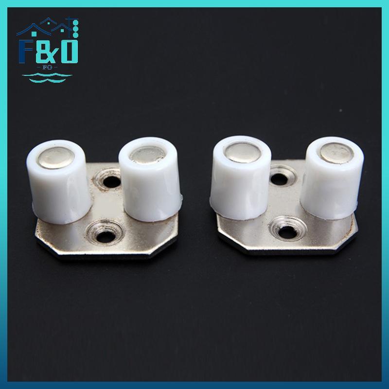 [F & O] 2 Cái Giá đỡ con lăn dẫn hướng cửa gỗ trượt trên sàn {vn}
