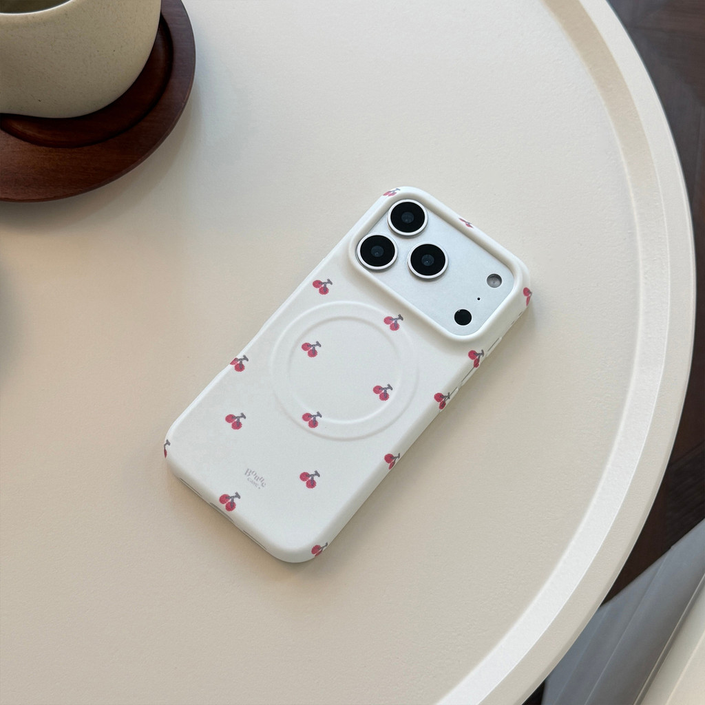 Ốp Điện Thoại Anh Đào Từ Tính Cho IPhone 17 Pro Max 17 16 15 14 13 Vỏ Bảo Vệ Chống Sốc