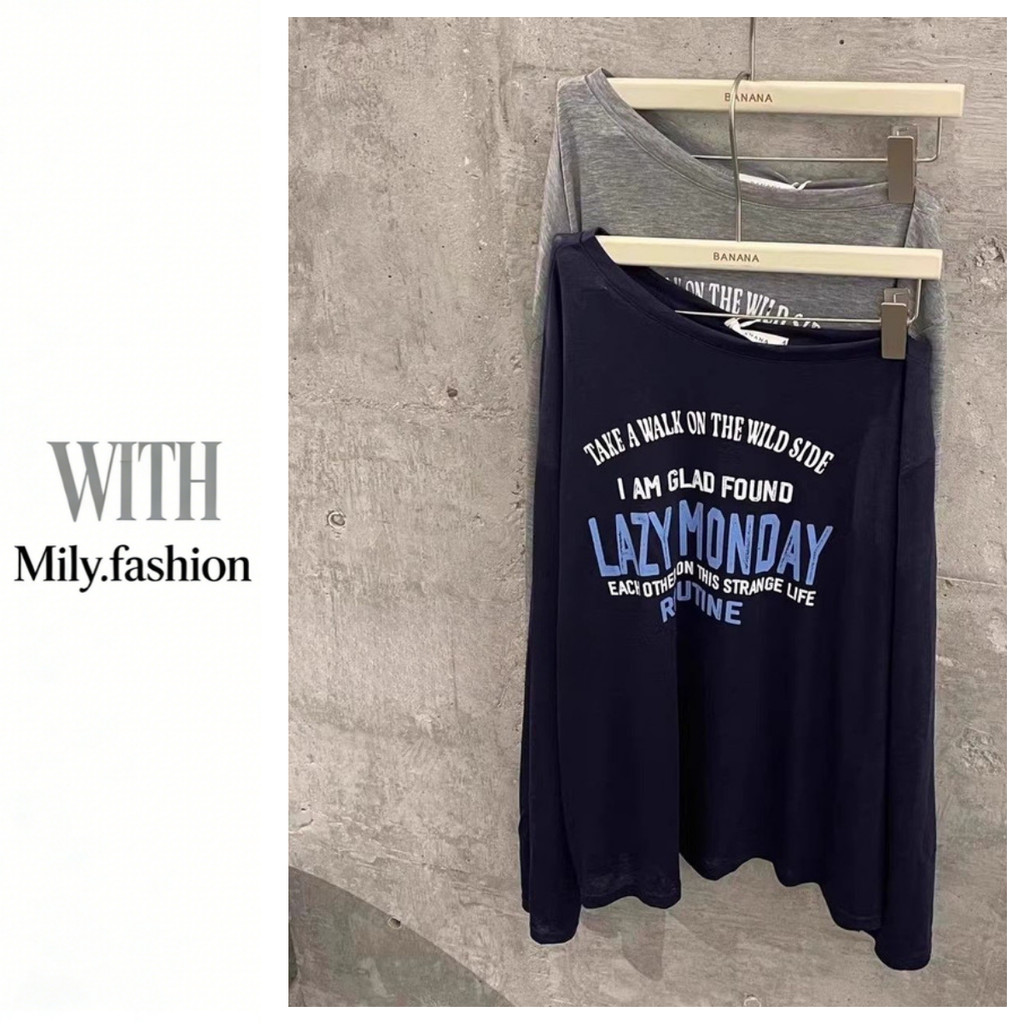Milyfashion Mùa Hè Phong Cách Mới Mỹ Retro In Chữ Chống Nắng Rời Tay Dài T Quần Áo Nữ