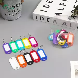 Springevenstar 50 Chiếc Móc Khóa Nhiều Màu Sắc Thẻ Chìa Khóa Nhãn ID Tên Phòng Địa Chỉ TEL Số Bút Đánh Dấu Thẻ Chìa Khóa Thẻ Hành Lý Có Vòng Chia Springevenstar