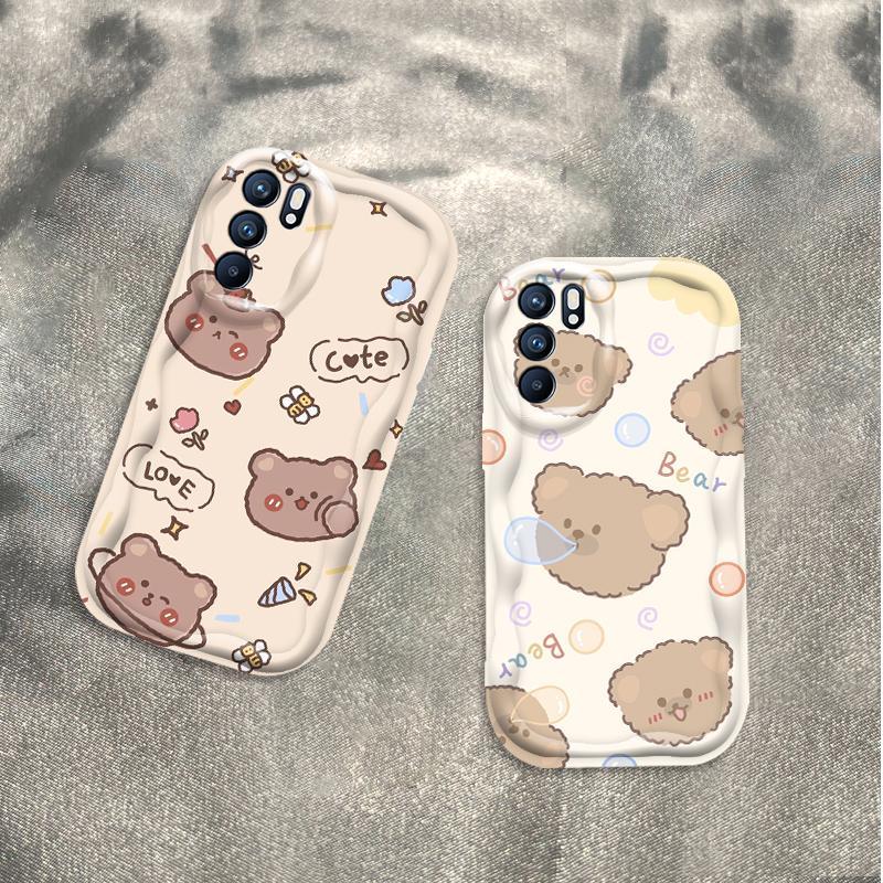 Thích hợp cho OPPO A16 A16S A16K 3D Girls Soft TPU Rilakkuma Bear Vỏ điện thoại chống sốc