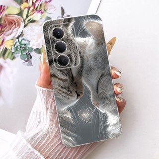 Dành Cho Xiaomi Redmi 15 5G 4G Vỏ Mèo Đáng Yêu Hoạt Hình Mềm Trong Suốt Silicon Vỏ Điện Thoại Cho Xiomi Redmi 15 Redmi15 Vỏ Bảo Vệ