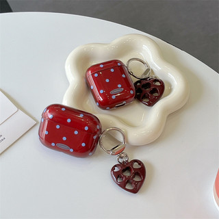 Ốp Lưng Cho AirPods Pro3 Pro2 Pro AirPods 4 3 2 1 Apple Tai Nghe Không Dây Bảo Vệ Tai Nghe Màu Hồng Xanh Có Dây Xích Rượu