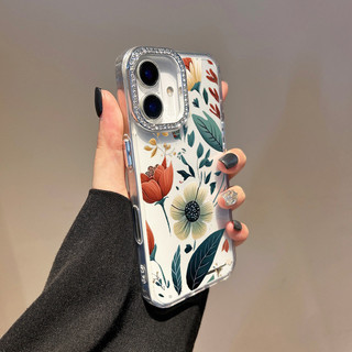 Ốp Điện Thoại Trong Suốt In Hoa Cúc Tím Cho Huawei Pura 70 Pro P30 P40 Pro Mate 30 Mate 40 Mate 50 Mate 60 Mate 70 Pro Vỏ Kim Cương Giả Chống Rơi