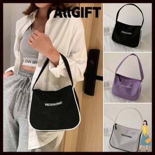 Túi xách ALLGIFT, Túi đeo vai nhỏ dung tích lớn bằng Nylon, ly hợp cổ điển dành cho nữ