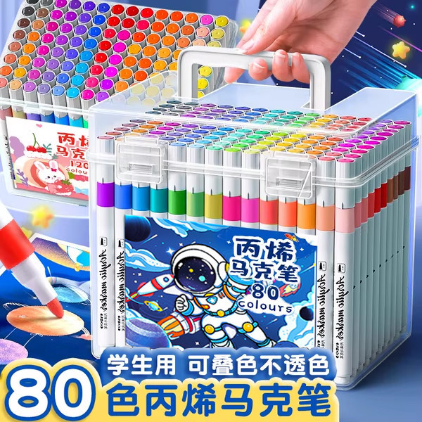 Acrylic Marker 36 Trẻ Em Mẫu Giáo Bút Màu Nước Học Sinh Tiểu Học Tranh Nghệ Thuật Chuyên Dụng Opaque Xếp Chồng Màu602025.12.9