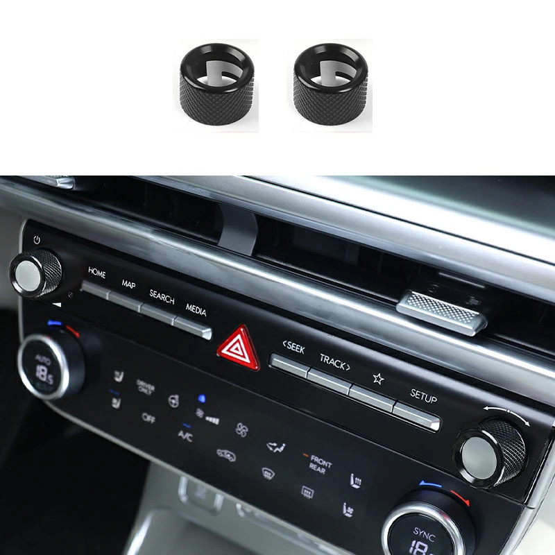Một Cặp Hợp Kim Nhôm Âm Thanh Phím Điều Chỉnh Núm Đỏ Xanh Đen Konb Vòng Viền Dành Cho Xe Hyundai IONIQ 9 Phụ Kiện