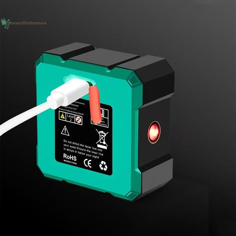 BeautifulHomeA 360° Công cụ tìm góc kỹ thuật số từ tính với thước đo Laser điện tử Type-C Sạc LCD Công cụ đo lường điện tử VN