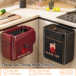 Thùng Rác Treo Bếp 9L Nắp Lật Thông Minh - Gắn Tường Tiện Lợi, Đậy Kín Chống Mùi, Dùng Cho Bếp & Nhà Vệ Sinh
